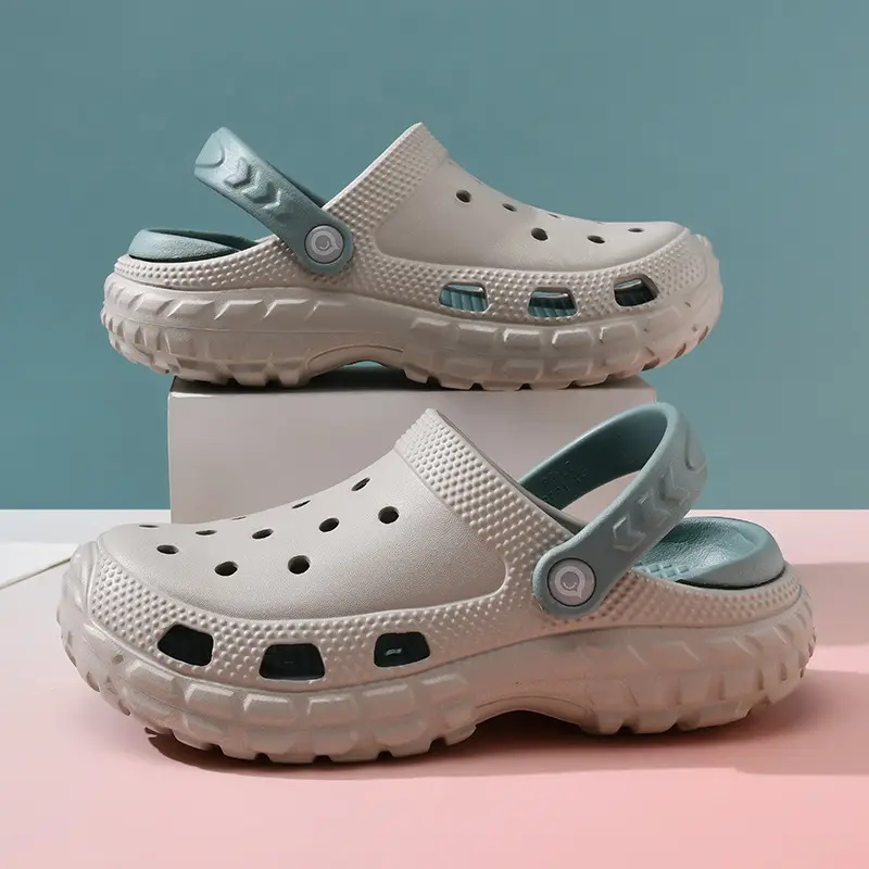 Hole Shoes Thick-soled Women's Summer Outer Wear Platform Bottom Non-slip Sandals and Slippers Beach Wear-resistant Non-stinky Foot Candy Color Slippers - Image 3
