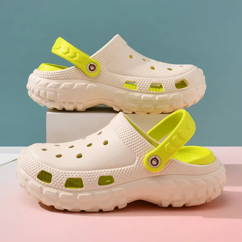 Hole Shoes Thick-soled Women's Summer Outer Wear Platform Bottom Non-slip Sandals and Slippers Beach Wear-resistant Non-stinky Foot Candy Color Slippers - Image 4