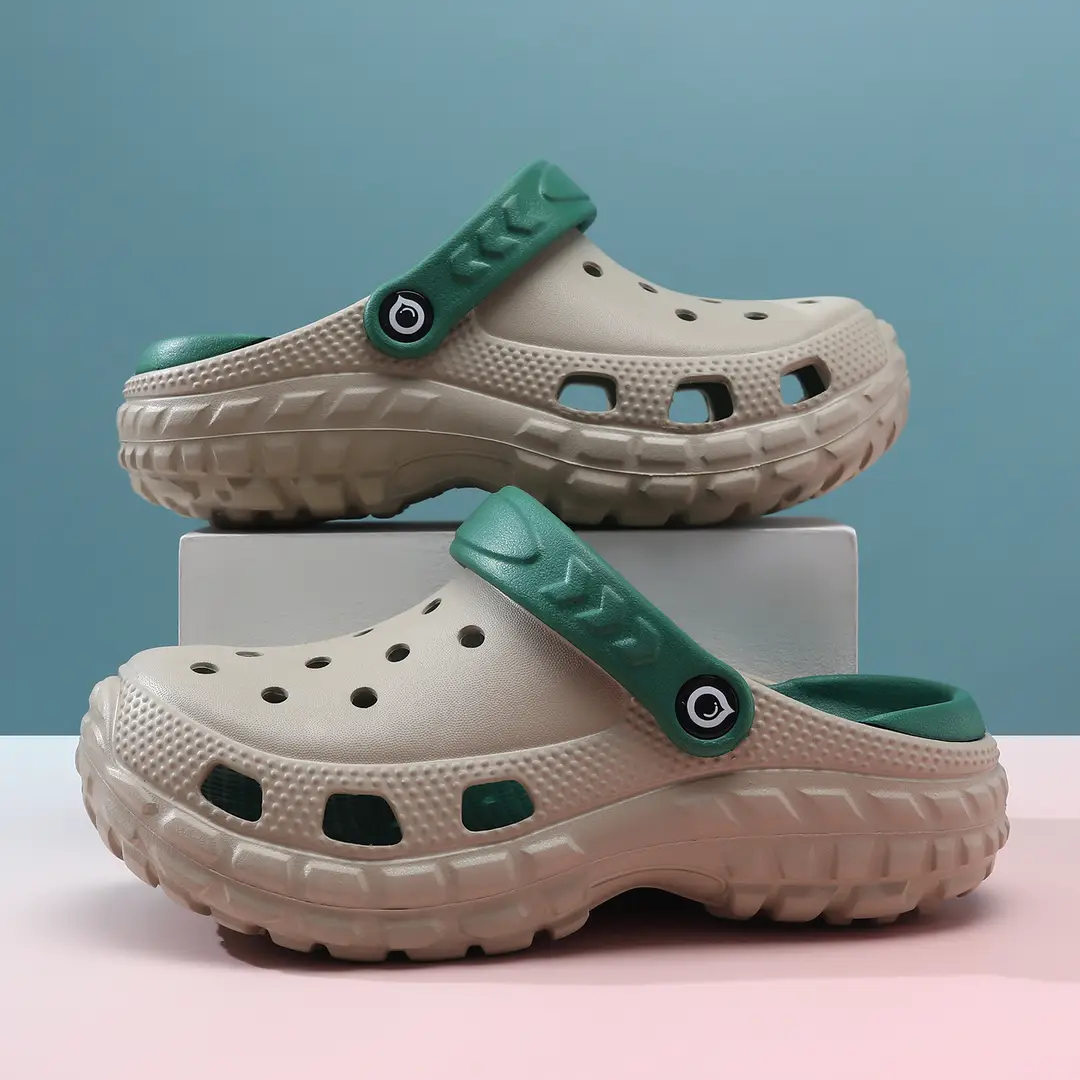 Hole Shoes Thick-soled Women's Summer Outer Wear Platform Bottom Non-slip Sandals and Slippers Beach Wear-resistant Non-stinky Foot Candy Color Slippers - Image 5