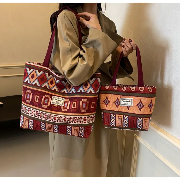 Women Retro Patterned Canvas Shoulder Crossbody Bag 2024 — feature 13