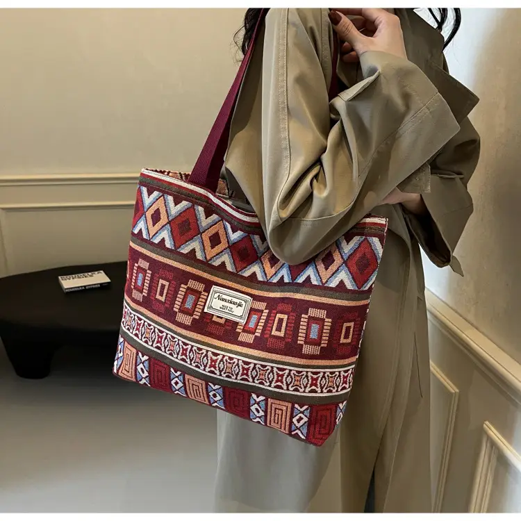 Women Retro Patterned Canvas Shoulder Crossbody Bag 2024 — feature 14