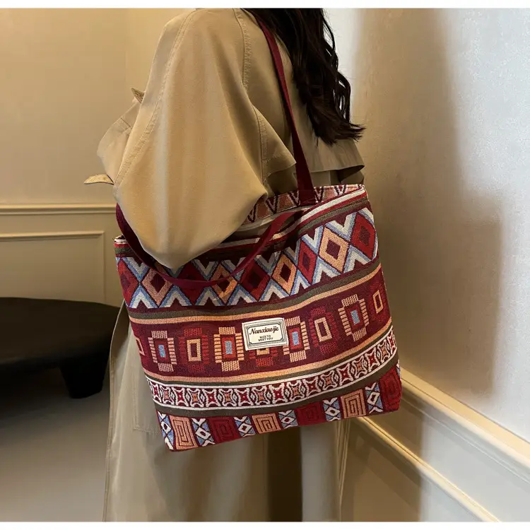 Women Retro Patterned Canvas Shoulder Crossbody Bag 2024 — feature 18