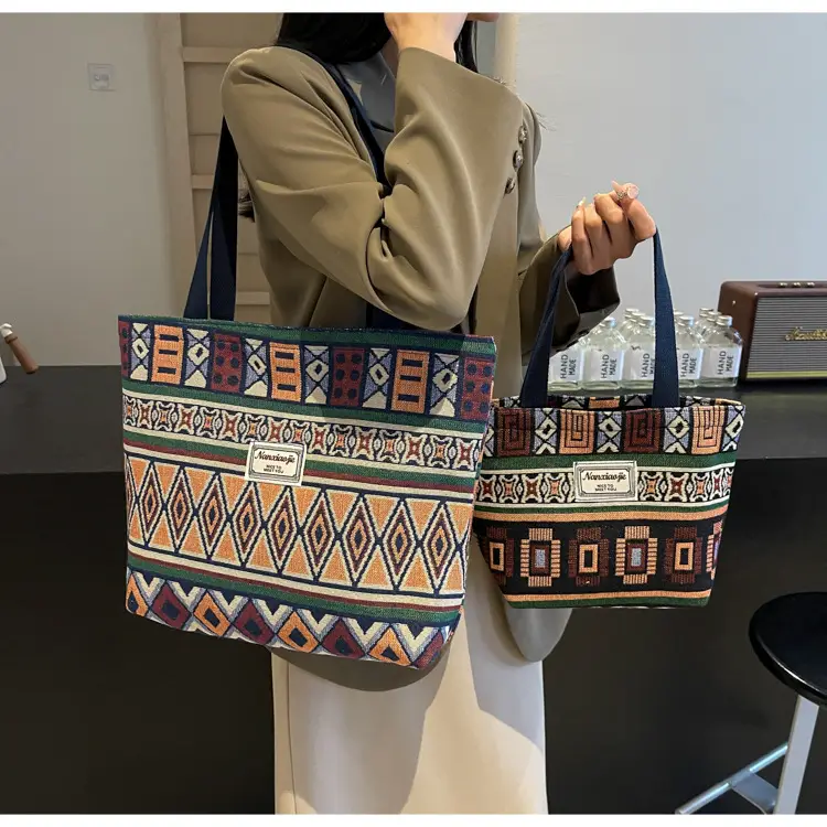 Women Retro Patterned Canvas Shoulder Crossbody Bag 2024 — feature 23