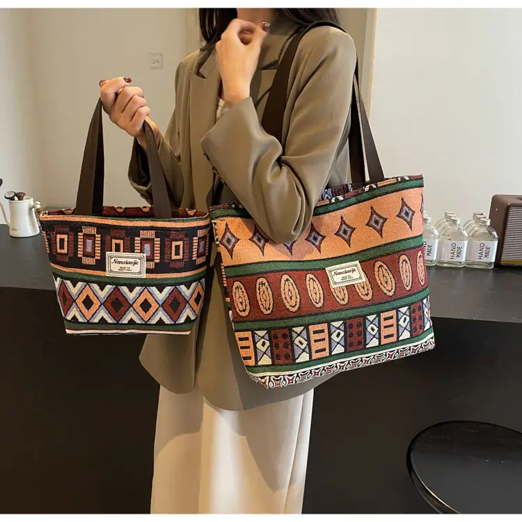 Women Retro Patterned Canvas Shoulder Crossbody Bag 2024 — feature 25