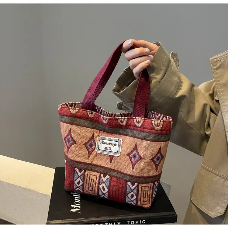Women Retro Patterned Canvas Shoulder Crossbody Bag 2024 — feature 37