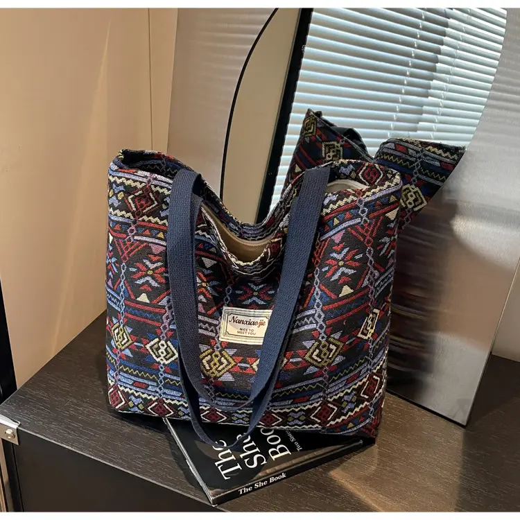 Women Retro Patterned Canvas Shoulder Crossbody Bag 2024 — feature 41