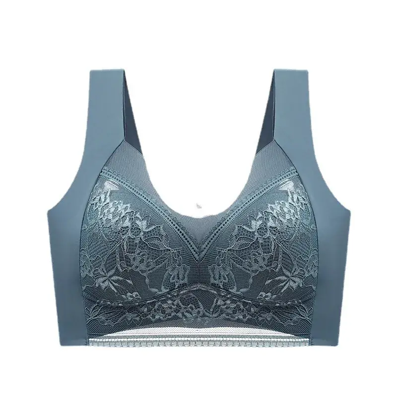 Lace Underwear Women's Large Chest Showy Small No Mark Steel Ring Gathering - Image 11