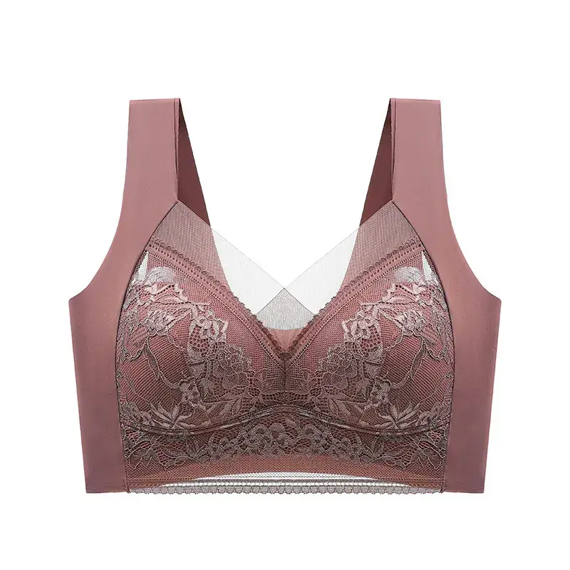 Lace Underwear Women's Large Chest Showy Small No Mark Steel Ring Gathering - Image 4