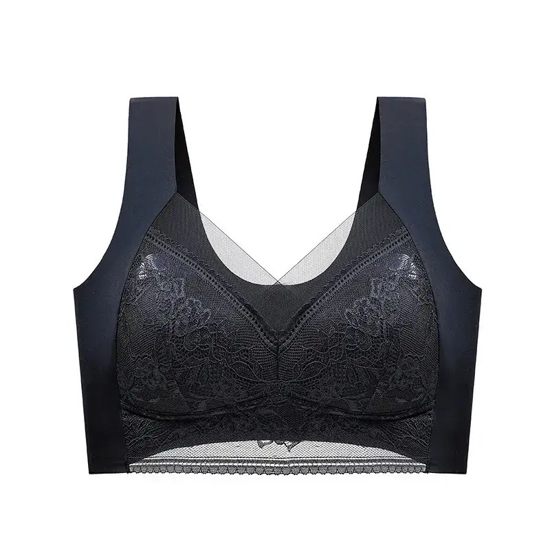 Lace Underwear Women's Large Chest Showy Small No Mark Steel Ring Gathering - Image 6