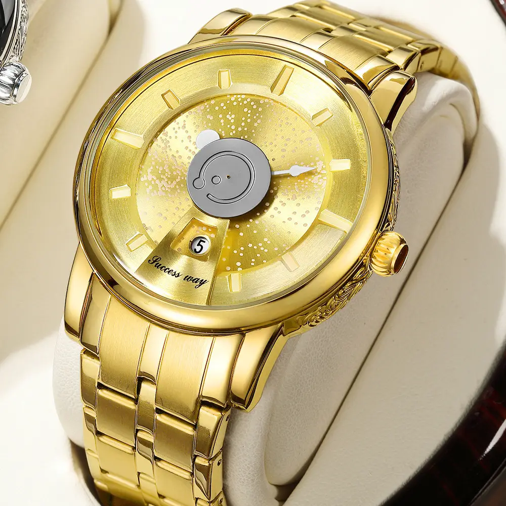 Men's Quartz Steel Band Watch with Star Dial - Image 5