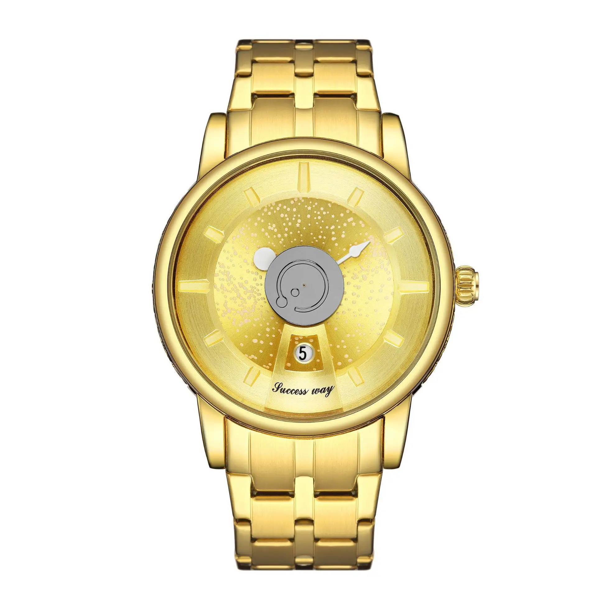 Men's Quartz Steel Band Watch with Star Dial - Image 3