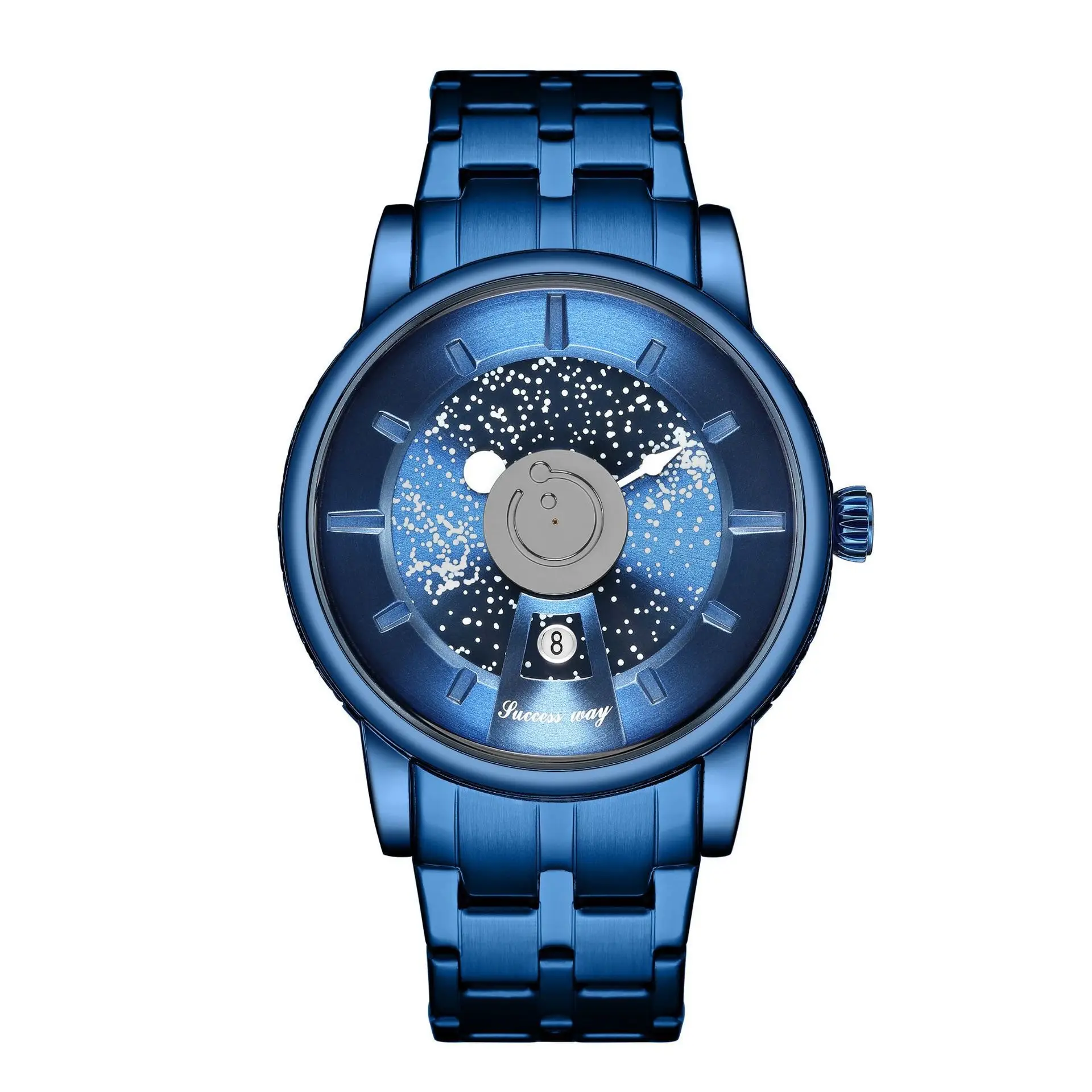 Men's Quartz Steel Band Watch with Star Dial - Image 2