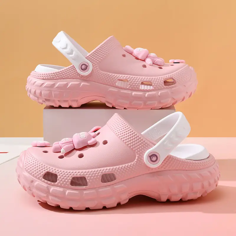 Hole Shoes Women's Thick Sole Non-slip Non-stinky Feet Violence Bear Baotou Slippers Summer Wear-resistant Height-increasing Cute Sandals - Image 8