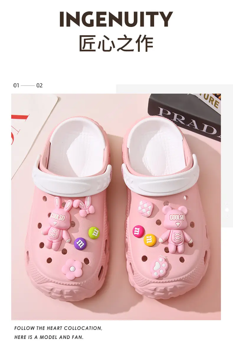 Hole Shoes Women's Thick Sole Non-slip Non-stinky Feet Violence Bear Baotou Slippers Summer Wear-resistant Height-increasing Cute Sandals — feature 13