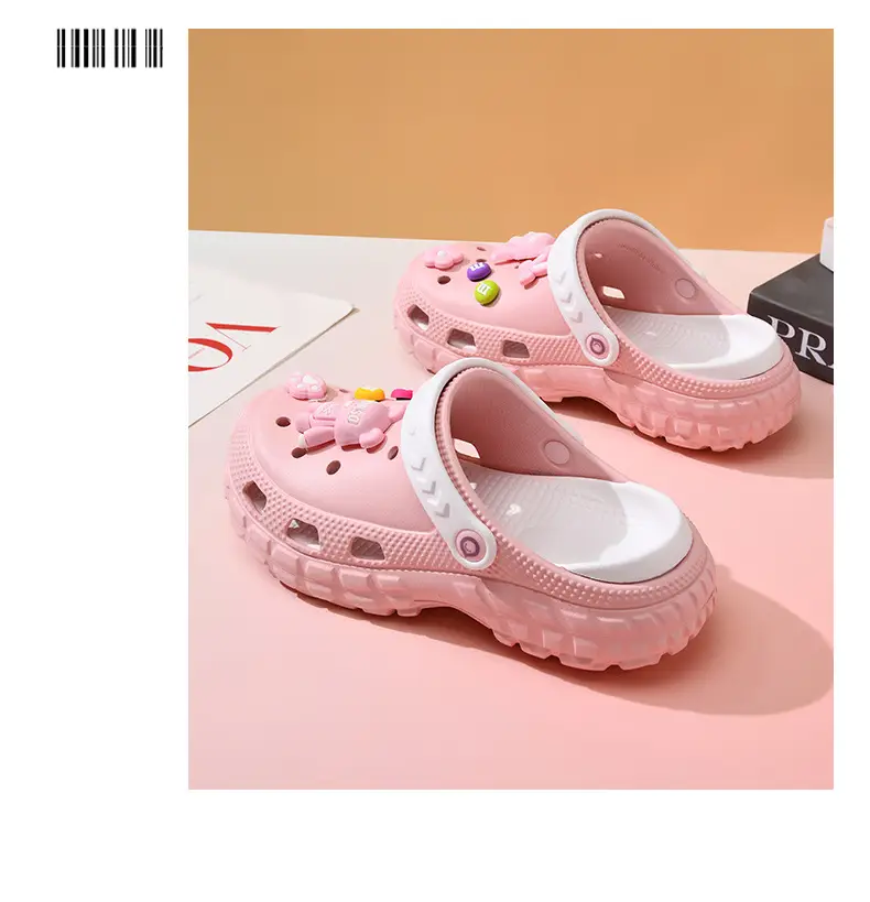 Hole Shoes Women's Thick Sole Non-slip Non-stinky Feet Violence Bear Baotou Slippers Summer Wear-resistant Height-increasing Cute Sandals — feature 14