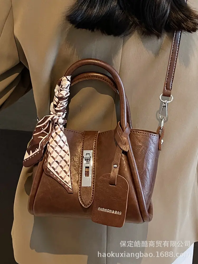 Maillard Women's Brown Leather Handbag 2024 New Trendy - Image 2