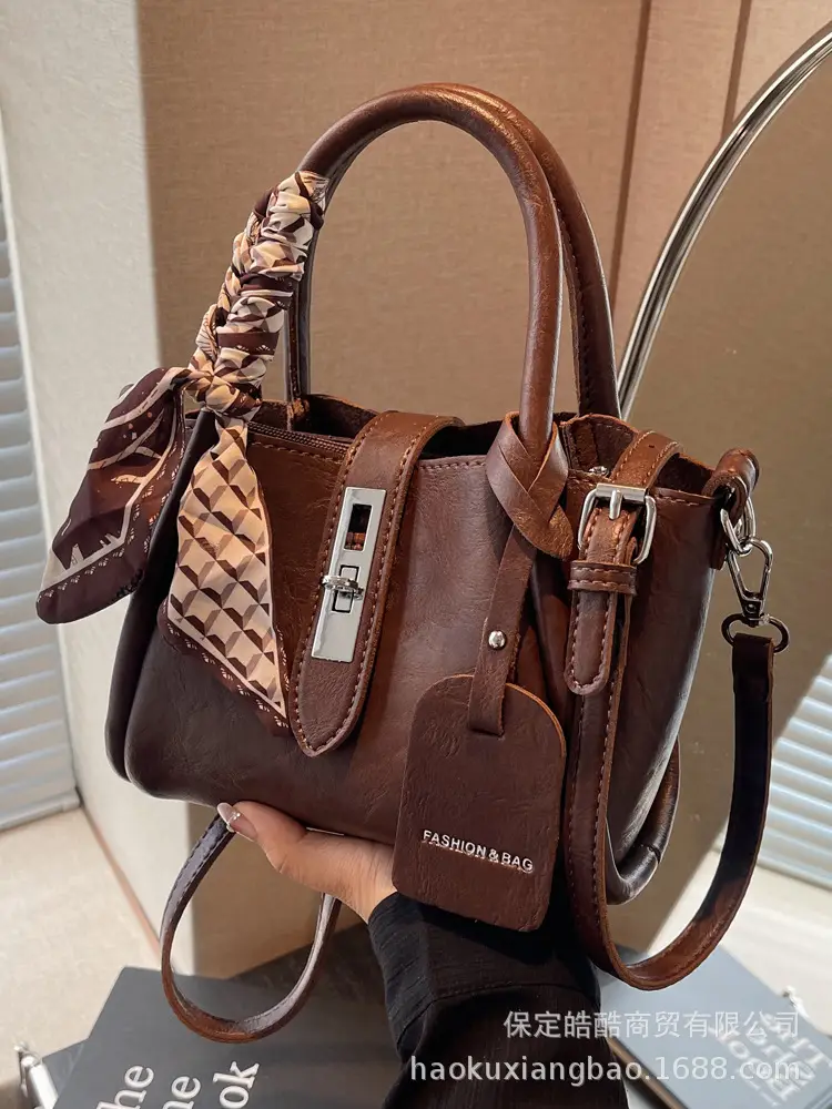 Maillard Women's Brown Leather Handbag 2024 New Trendy - Image 4