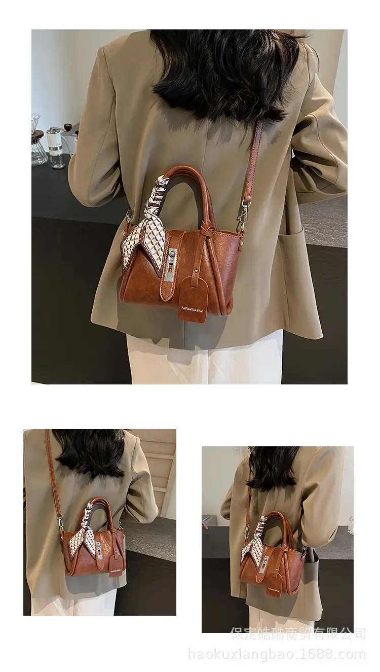 Maillard Women's Brown Leather Handbag 2024 New Trendy — feature 11