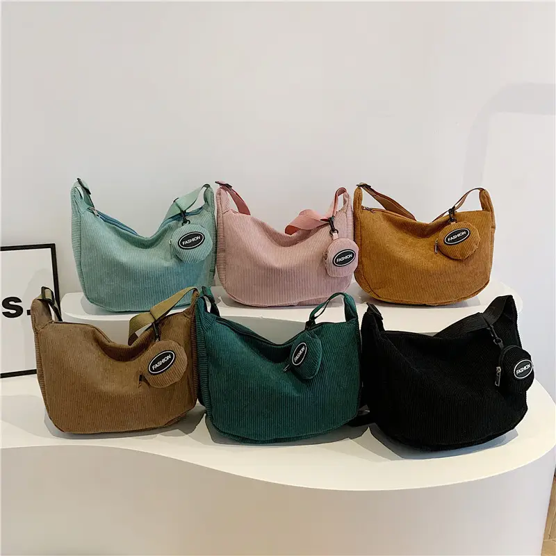 Pink Knitted Shoulder Bag Large Capacity Korean Style - Image 7