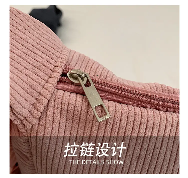Pink Knitted Shoulder Bag Large Capacity Korean Style — feature 7