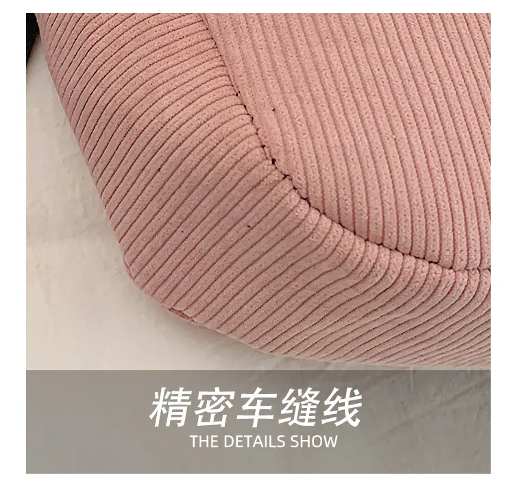Pink Knitted Shoulder Bag Large Capacity Korean Style — feature 8