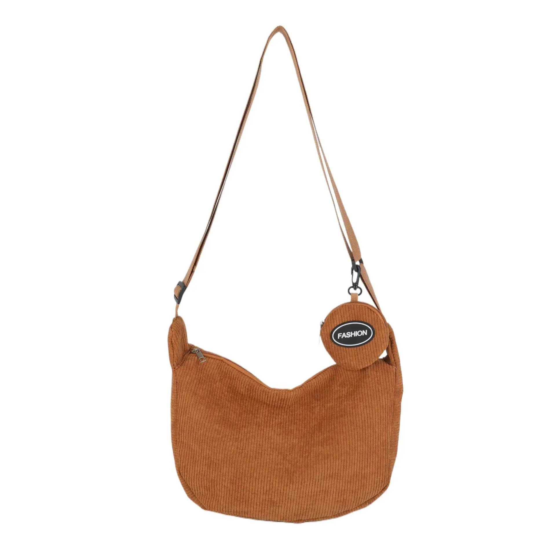 Pink Knitted Shoulder Bag Large Capacity Korean Style - Image 3