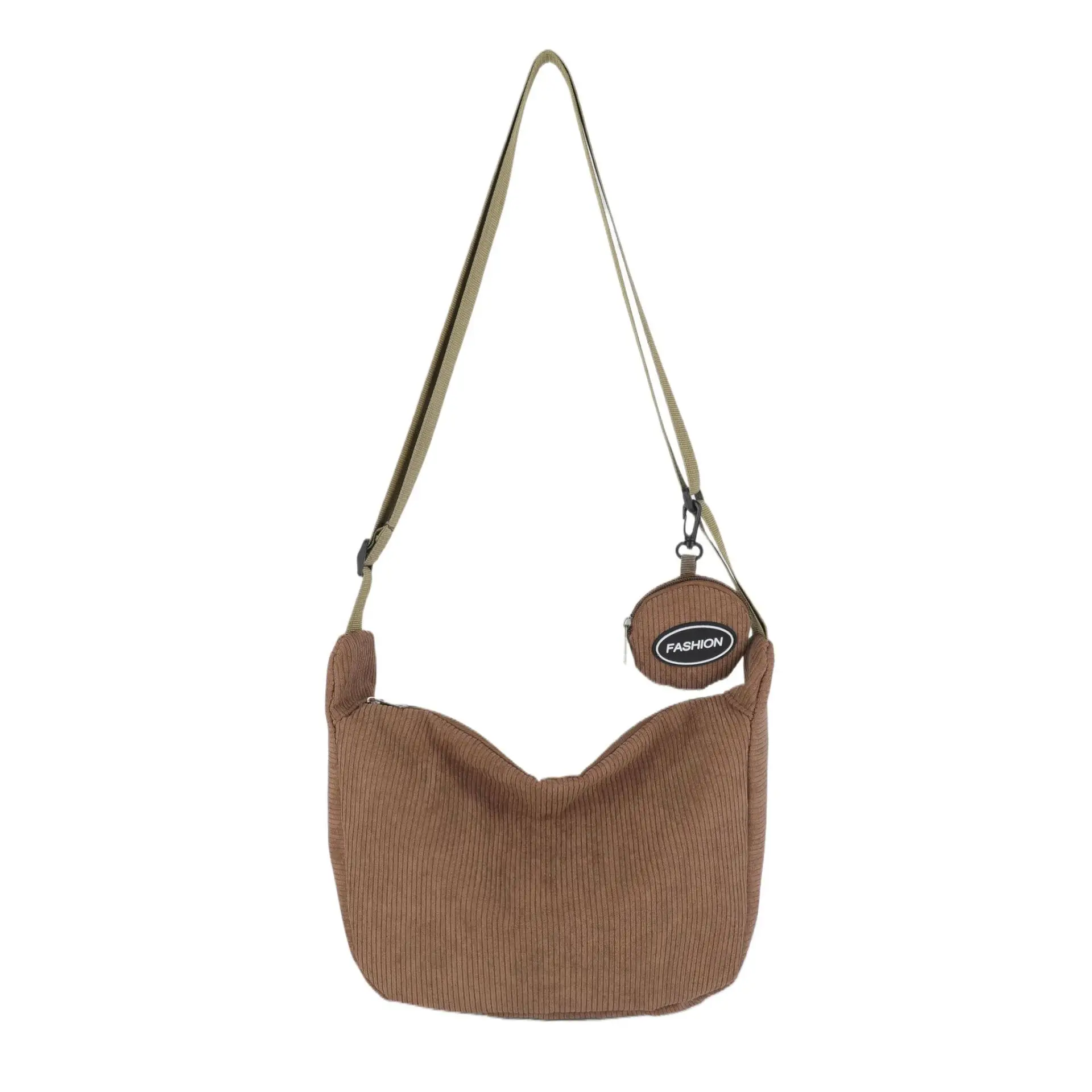 Pink Knitted Shoulder Bag Large Capacity Korean Style - Image 4
