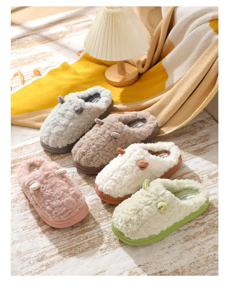 New Cartoon Cotton Slippers for Women Autumn and Winter Wholesale Home Baotou Couple Home Warm Non-slip Plush Cotton Slippers for Men — feature 16