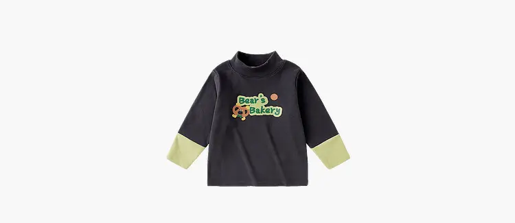 Dudu Boys Winter Cartoon T-Shirt with Bear Head Design — feature 12
