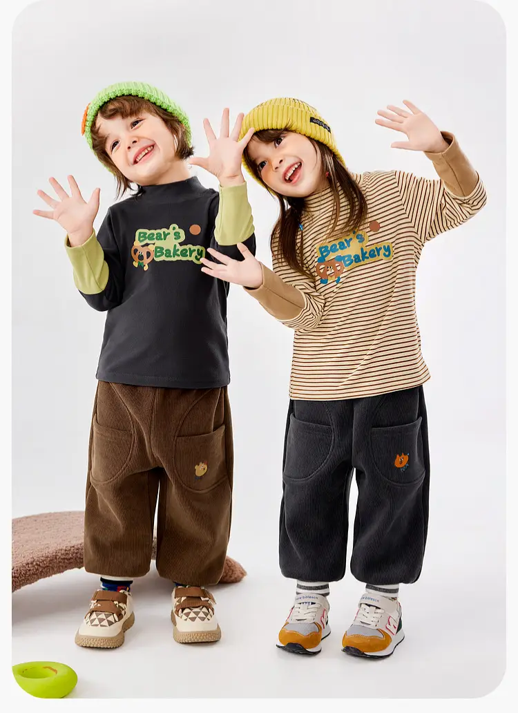 Dudu Boys Winter Cartoon T-Shirt with Bear Head Design — feature 16