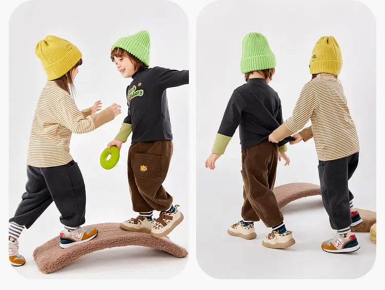 Dudu Boys Winter Cartoon T-Shirt with Bear Head Design — feature 17