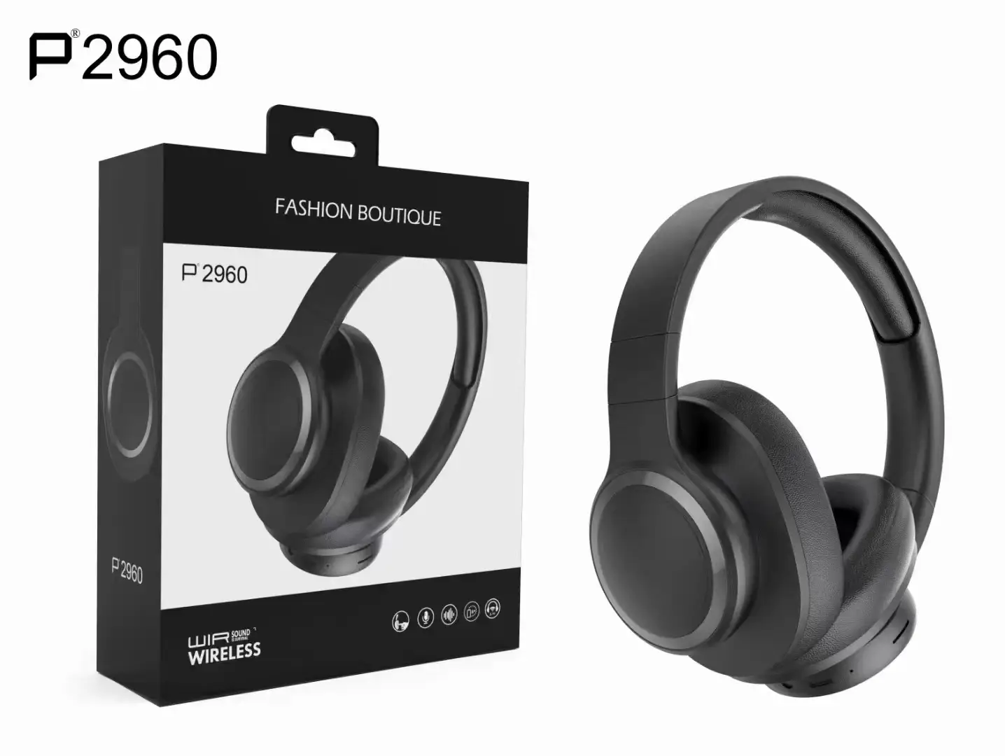 Wireless Bluetooth Headset with 8H Battery & 24H FM Radio