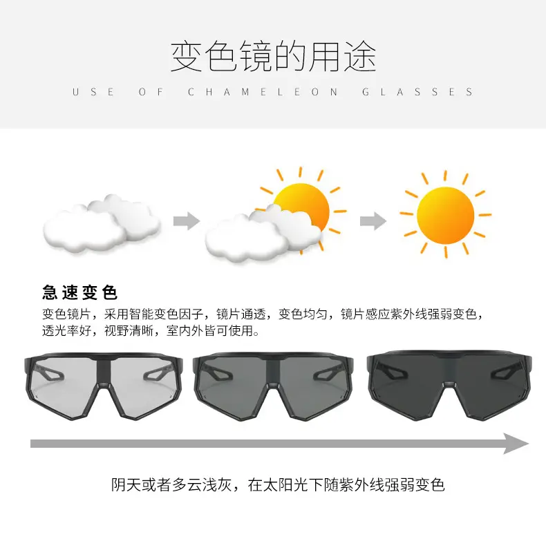 Men Color-Changing Polarized Cycling Sunglasses — feature 3
