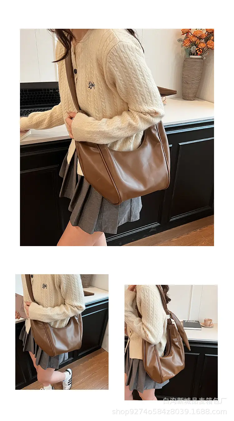 Retro Brown Leather Shoulder Bag for Women 2026 — feature 9