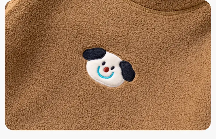 Baby Half-High Collar T-Shirt Brown Winter Warm — feature 17