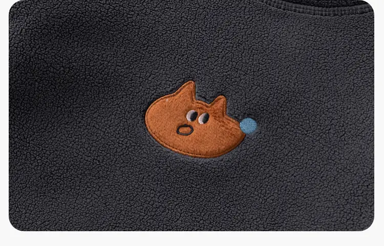Baby Half-High Collar T-Shirt Brown Winter Warm — feature 30
