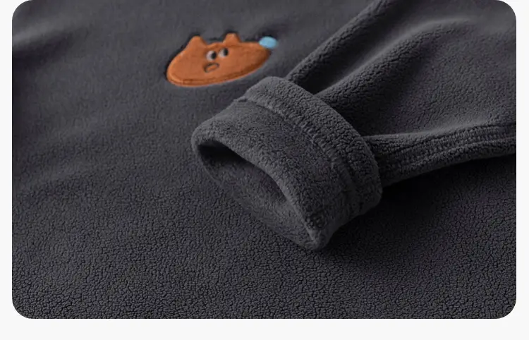Baby Half-High Collar T-Shirt Brown Winter Warm — feature 32