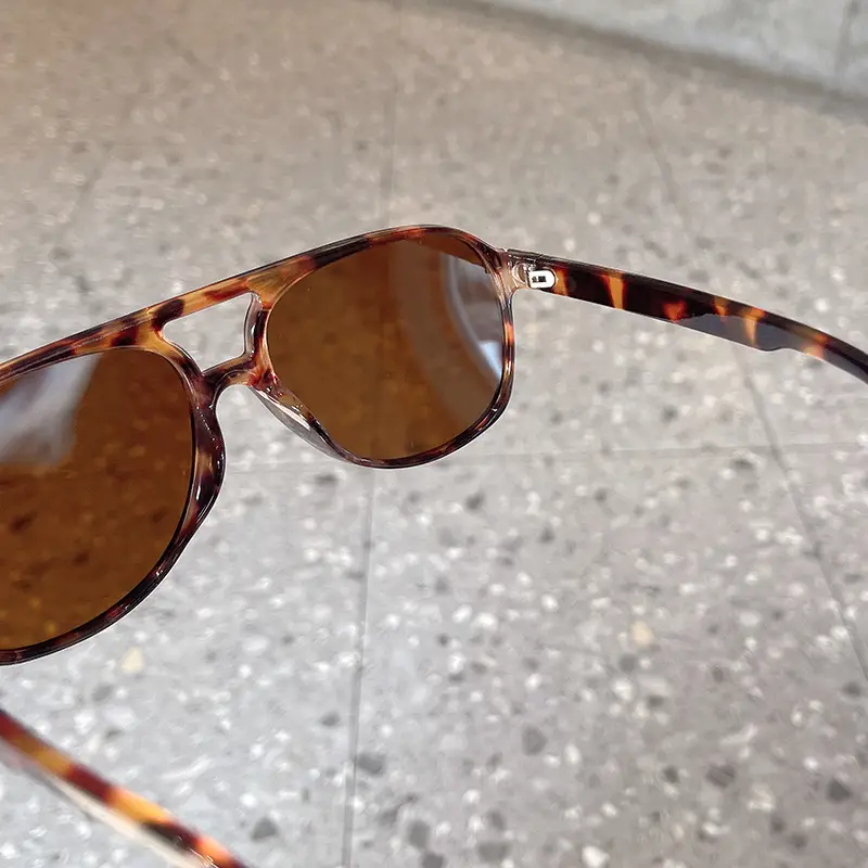 European American Cross Border Double Beam Sunglasses Fashion Large Frame Cyber Popular Toad Sunglasses Ins Personalized Retro Flower Bag Glasses Trendy — feature 15