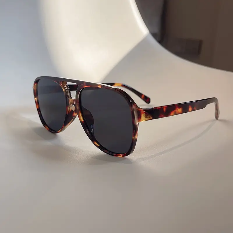 European American Cross Border Double Beam Sunglasses Fashion Large Frame Cyber Popular Toad Sunglasses Ins Personalized Retro Flower Bag Glasses Trendy — feature 5
