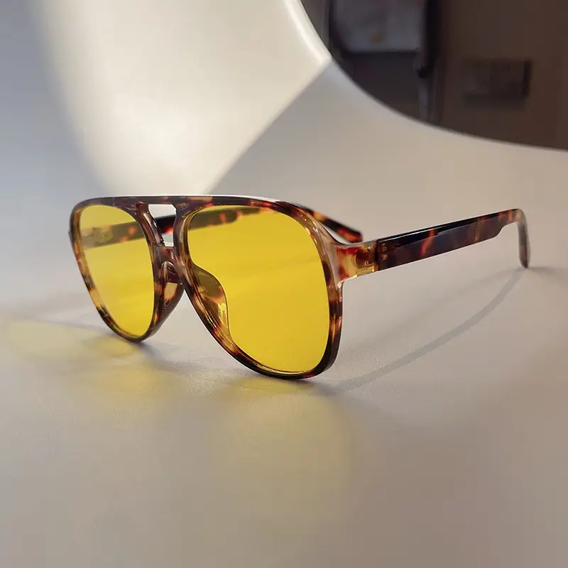 European American Cross Border Double Beam Sunglasses Fashion Large Frame Cyber Popular Toad Sunglasses Ins Personalized Retro Flower Bag Glasses Trendy — feature 7