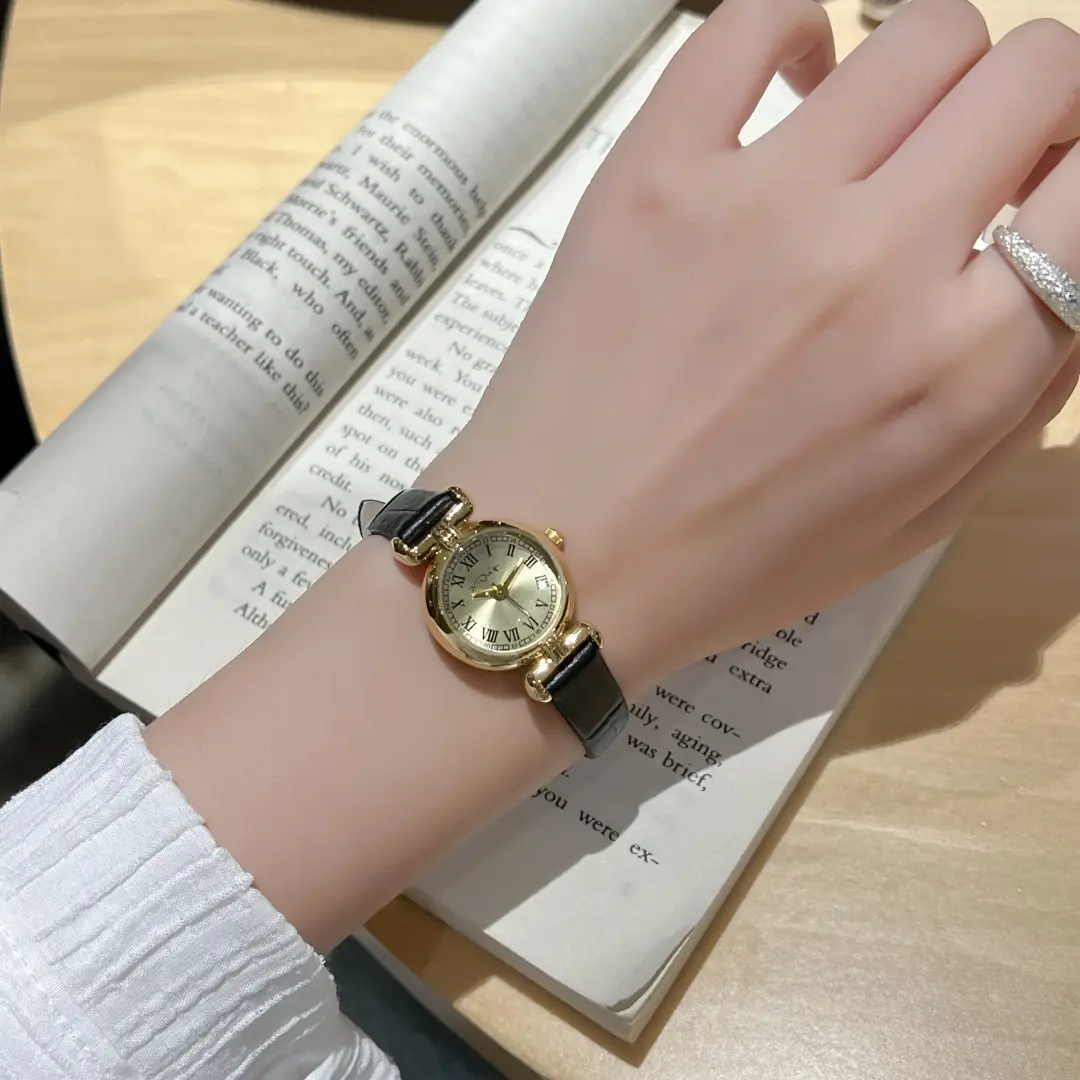 Niche Vintage Women's Watch Simple Casual Belt Exquisite Waterproof Student's Watch French Middle Small Dial Watch for Women — feature 19