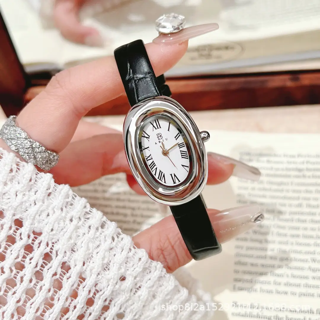 Niche Vintage Women's Watch Simple Casual Belt Exquisite Waterproof Student's Watch French Middle Small Dial Watch for Women — feature 25
