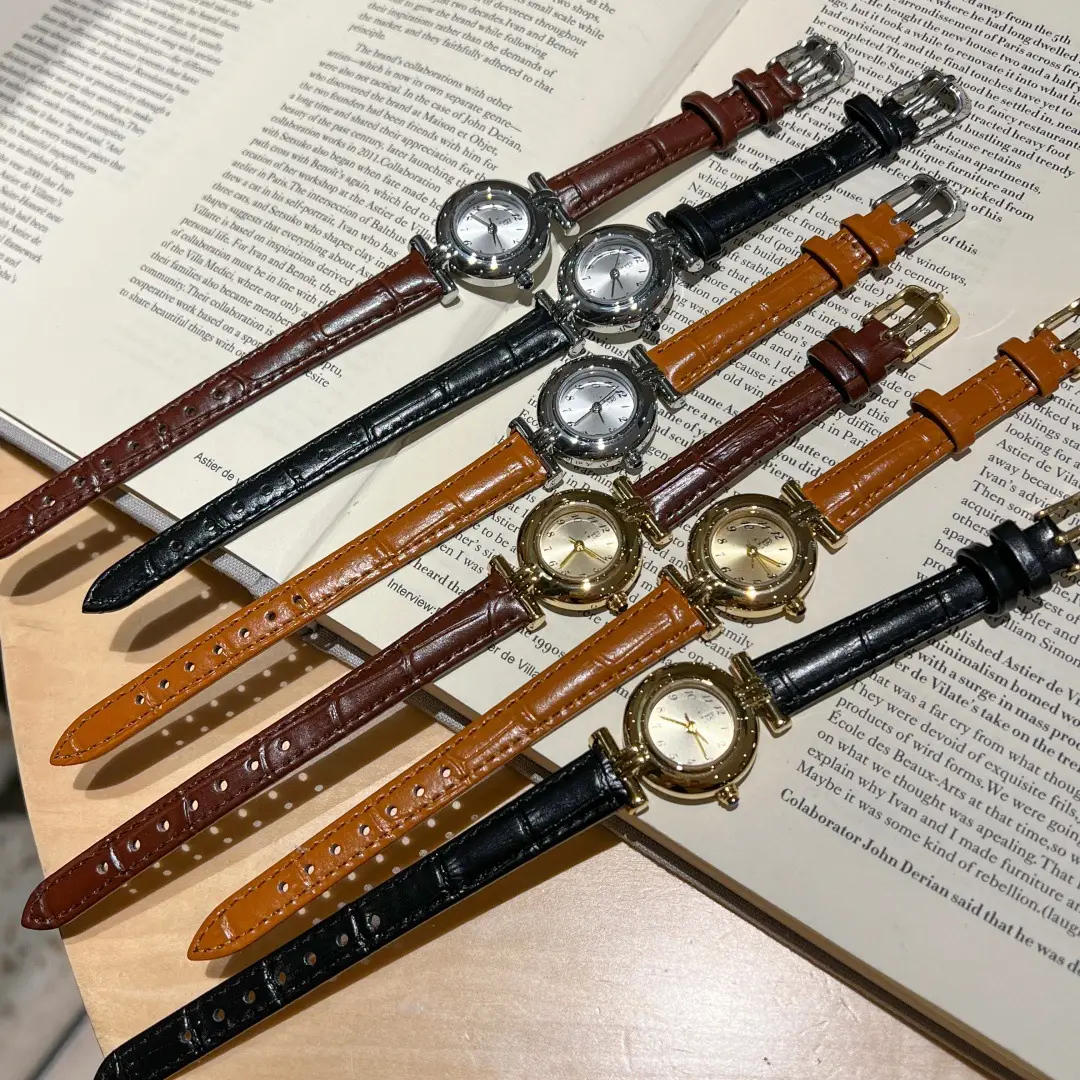 Niche Vintage Women's Watch Simple Casual Belt Exquisite Waterproof Student's Watch French Middle Small Dial Watch for Women — feature 26