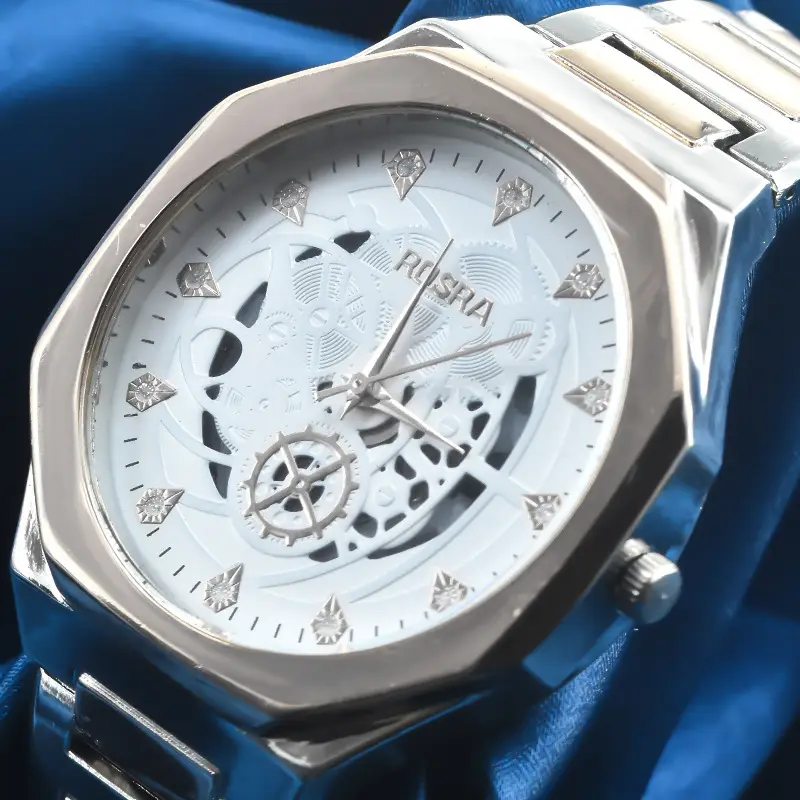 Rosra Men's Black Gold Quartz Watch with Diamond Dial — feature 13