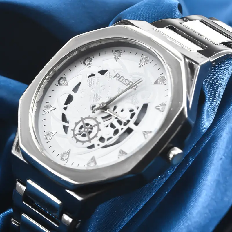 Rosra Men's Black Gold Quartz Watch with Diamond Dial — feature 18