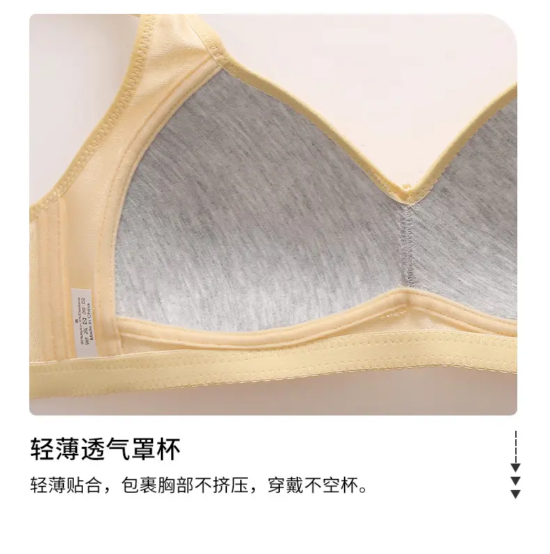 New plus size Gather No Steel Ring Comfortable Breathable Bra Lace Cloth Four Buckle Thin Mold Cup Side Collusion Mom Underwear — feature 17