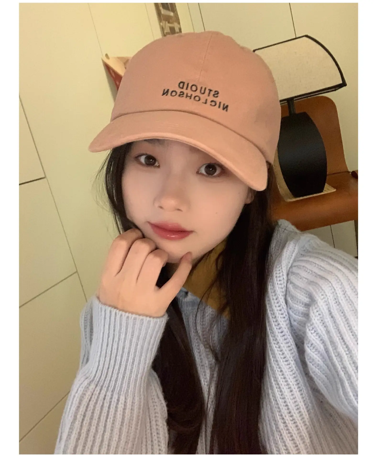 Stupid Niclohson Beige Peaked Baseball Cap — feature 10