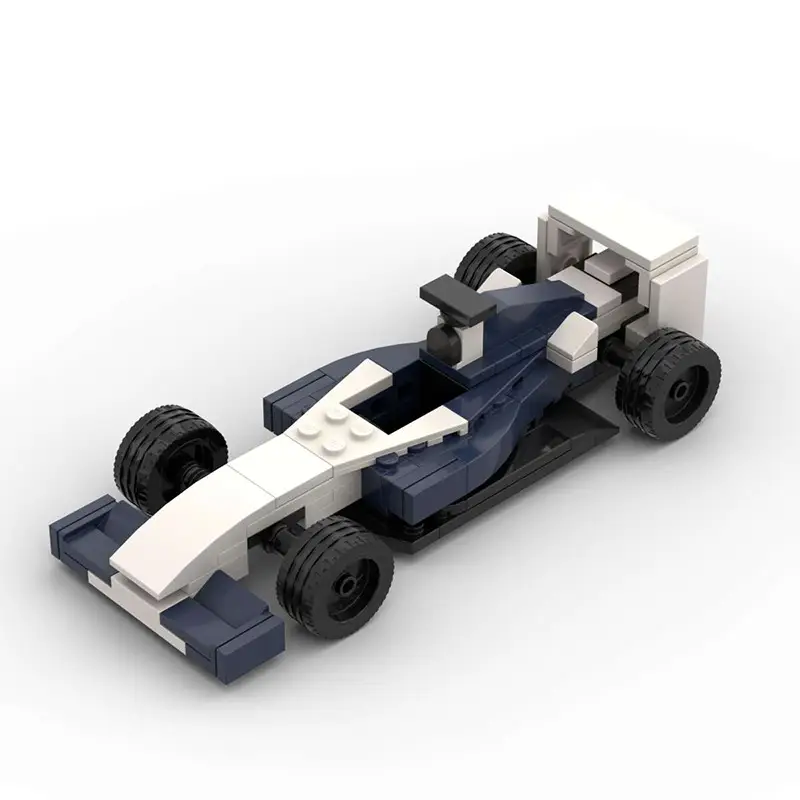 Domestic Building Blocks Moc-154609 Formula 1 Racing Car Evolution from 1-2001 Toy Model Set