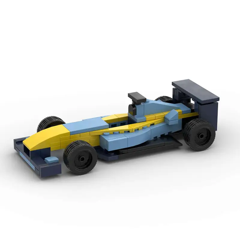 Domestic Building Blocks Moc-154609 Formula 1 Racing Car Evolution from 1-2001 Toy Model Set