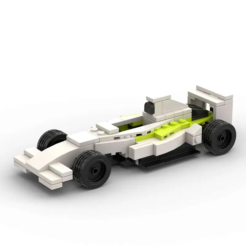 Domestic Building Blocks Moc-154609 Formula 1 Racing Car Evolution from 1-2001 Toy Model Set — feature 18
